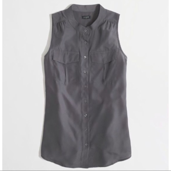 J. Crew Draped sleeveless Pocket button-down tank0 - Picture 3 of 6